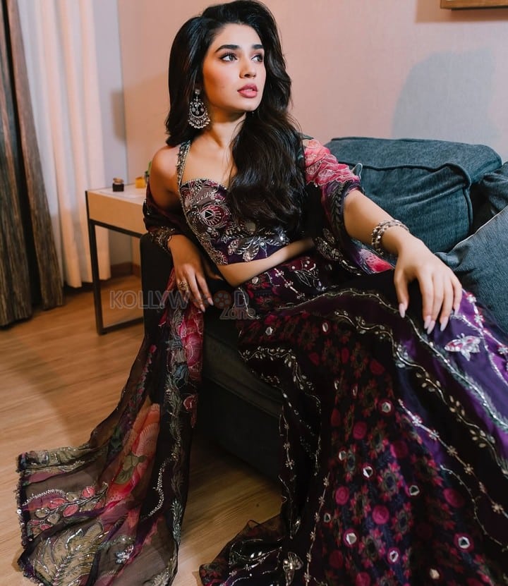 Mesmerizing Krithi Shetty in a Purple Co Ord Set For Holi Photos 07