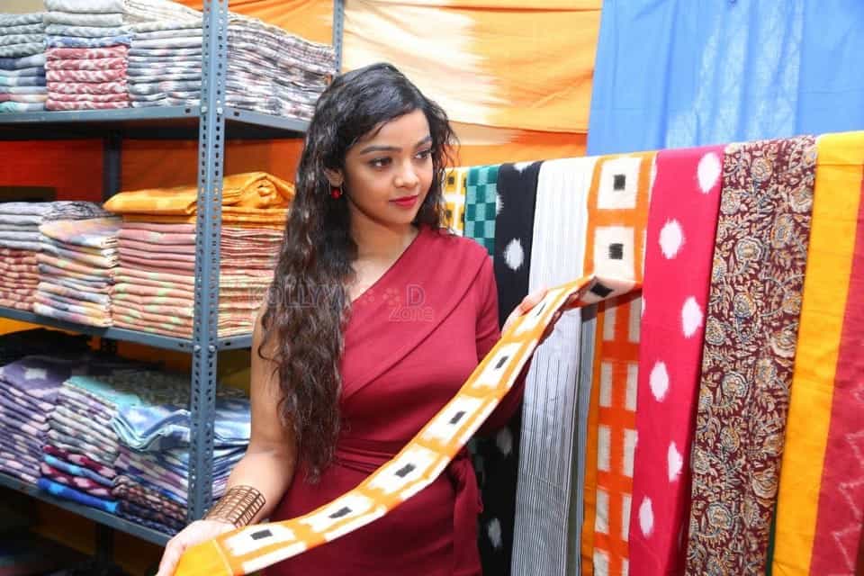 Actress Nitya Shetty At Ikat Art Mela In Secundrabad Photos