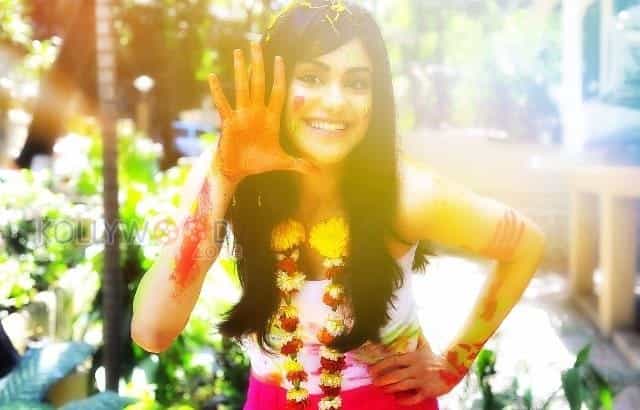 Adah Sharma Celebrating Holi Photos