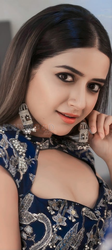 Elegant Ashika Ranganath in a Blue Lehenga Pictures 01