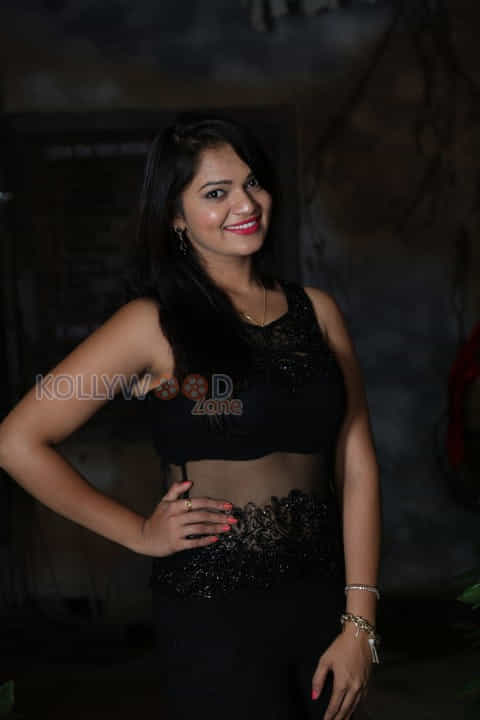 Actress Ashwini Sexy In Black Dress Photoshoot Stills 08