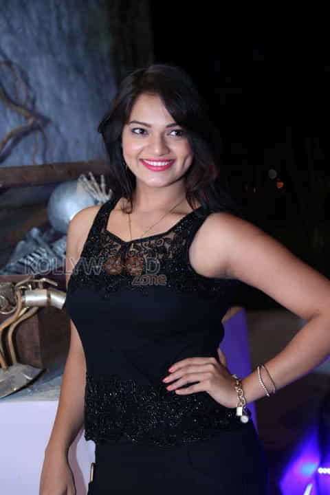 Actress Ashwini Sexy In Black Dress Photoshoot Stills 15