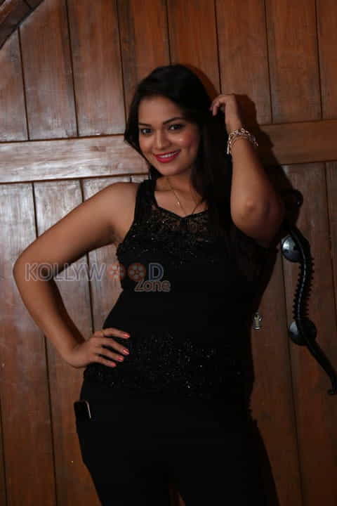 Actress Ashwini Sexy In Black Dress Photoshoot Stills 23