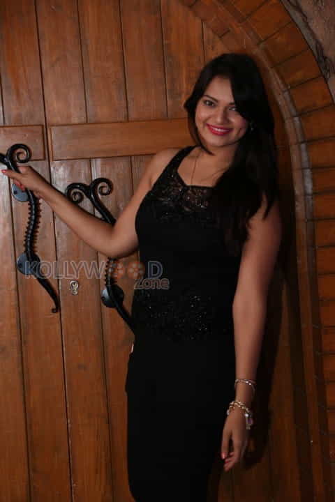 Actress Ashwini Sexy In Black Dress Photoshoot Stills 24