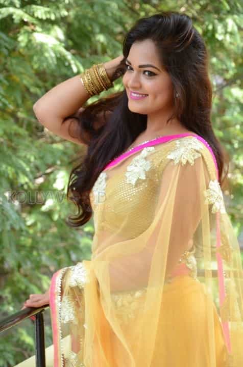 Actress Aswini Hot Saree Cleavage Pictures 45