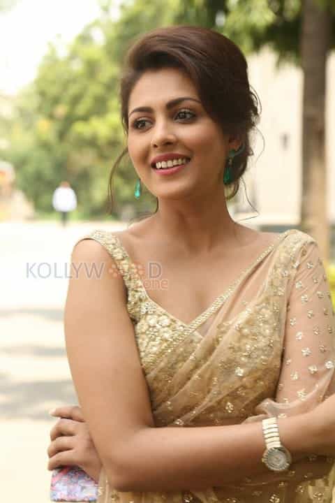 Actress Madhu Shalini Sexy Saree Pictures 08