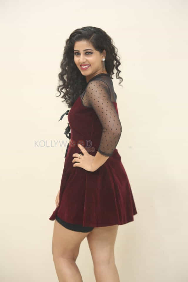 Actress Pavani At Moodu Puvvulu Aaru Kayalu Pre Release Event Photos 64