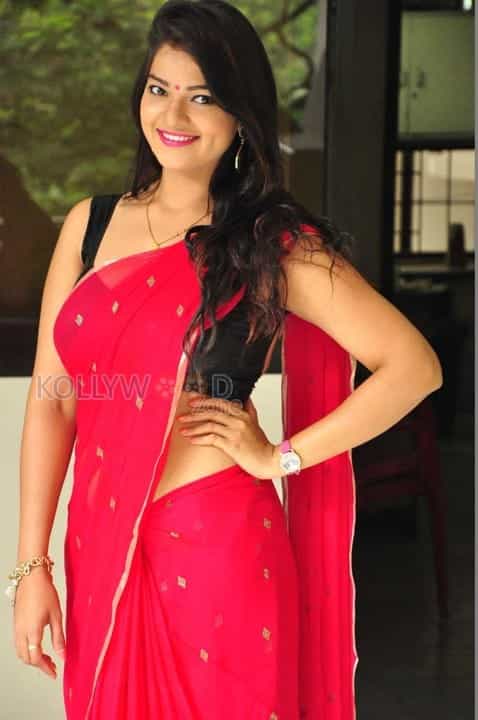 Sexy Ashwini In Red Saree Pictures 12