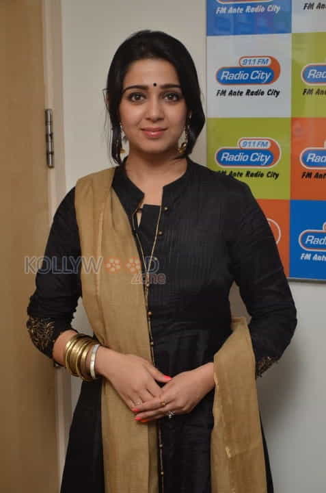 Telugu Actress Charmi At Radio City Photos 01