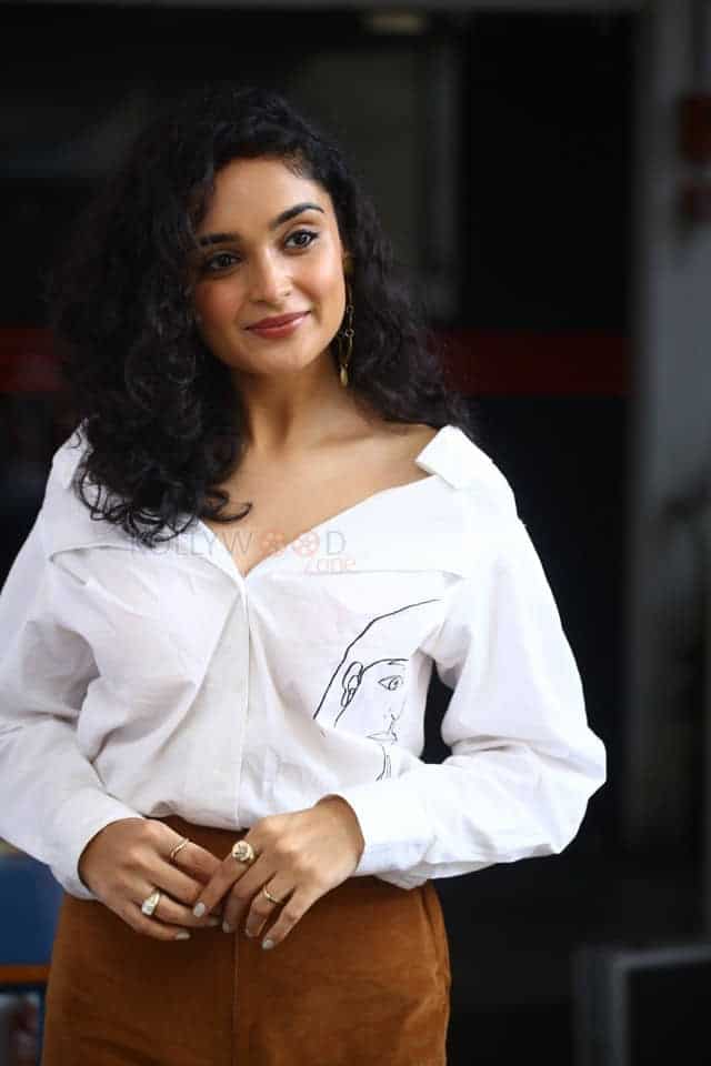 Kashish Khan at Anubhavinchu Raja Movie Interview Stills 17