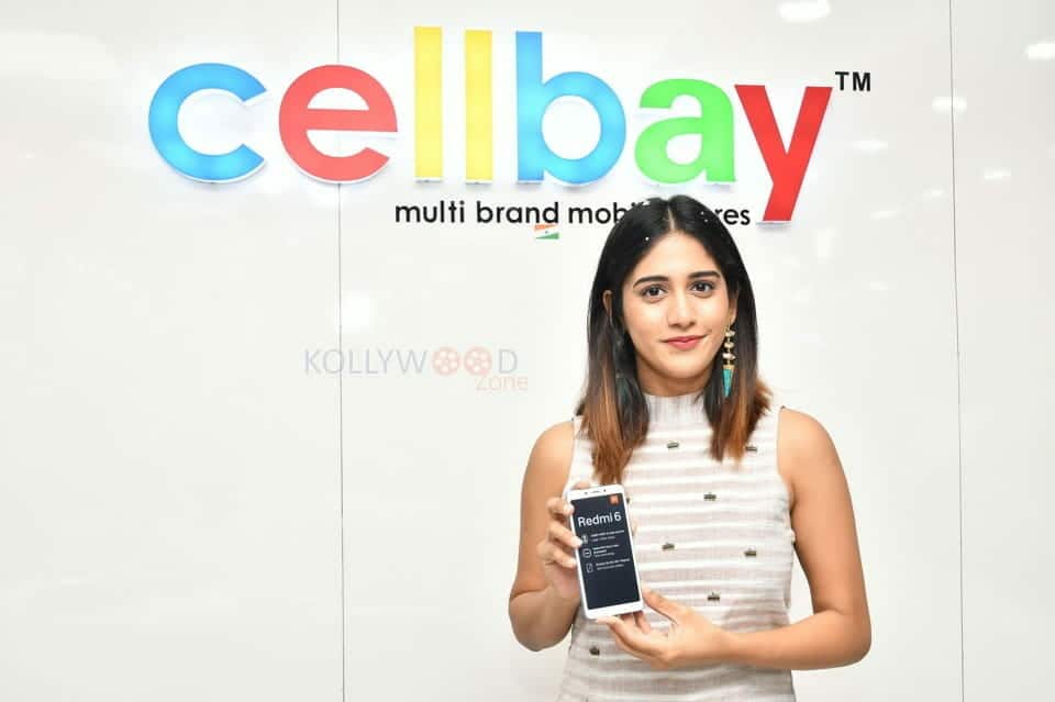 Actress Chandini Chowdary At Redmi 6 Mobile Offline Launch Photos 03