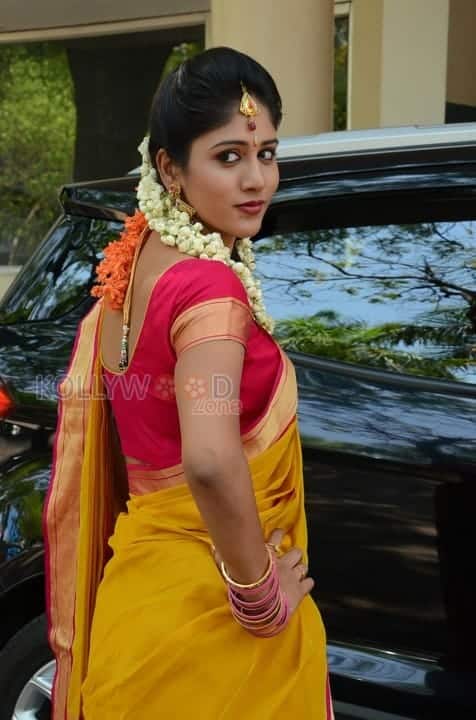 Actress Chandini Chowdary Traditional Saree Photos 01