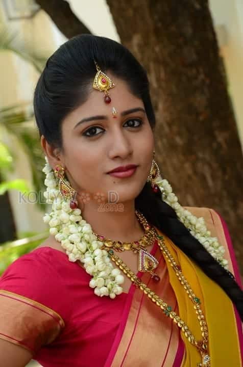 Actress Chandini Chowdary Traditional Saree Photos 10