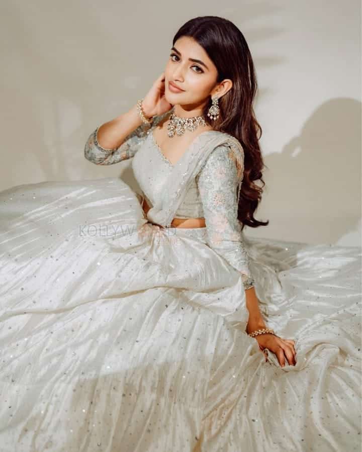 Mesmerizing Sreeleela in a Silver Lehenga Photos 01