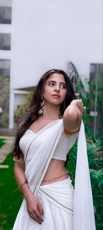 Sexy Preethi Asrani in a White Half Saree Photo 01