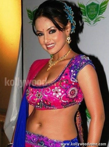 Actress Sana Khan Hot Cleavage Pictures 17