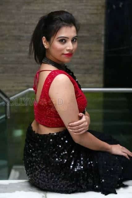 Actress Priyanka Raman Black And Red Dress Photos 05