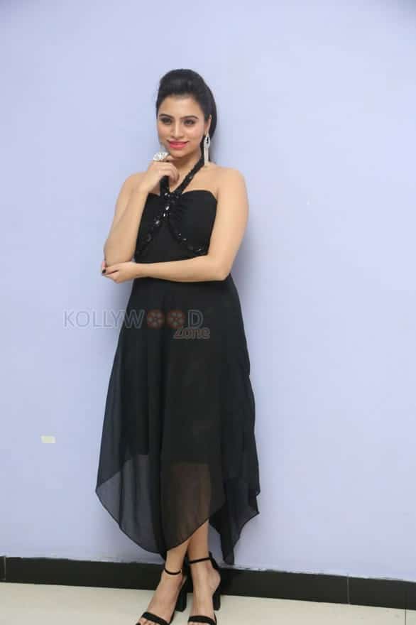 Telugu Actress Priyanka Black Dress Photos 03