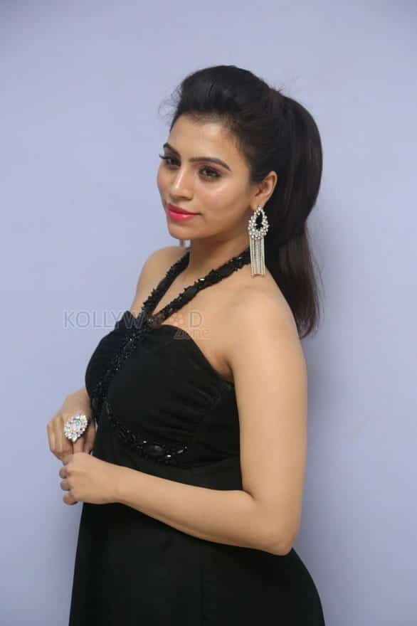 Telugu Actress Priyanka Black Dress Photos 07