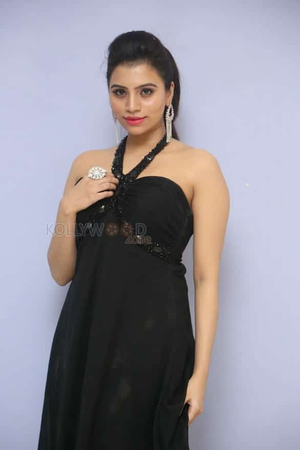 Telugu Actress Priyanka Black Dress Photos 33