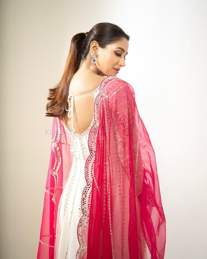 Graceful Nikita Dutta in a Pink and White Lehenga Photos 02