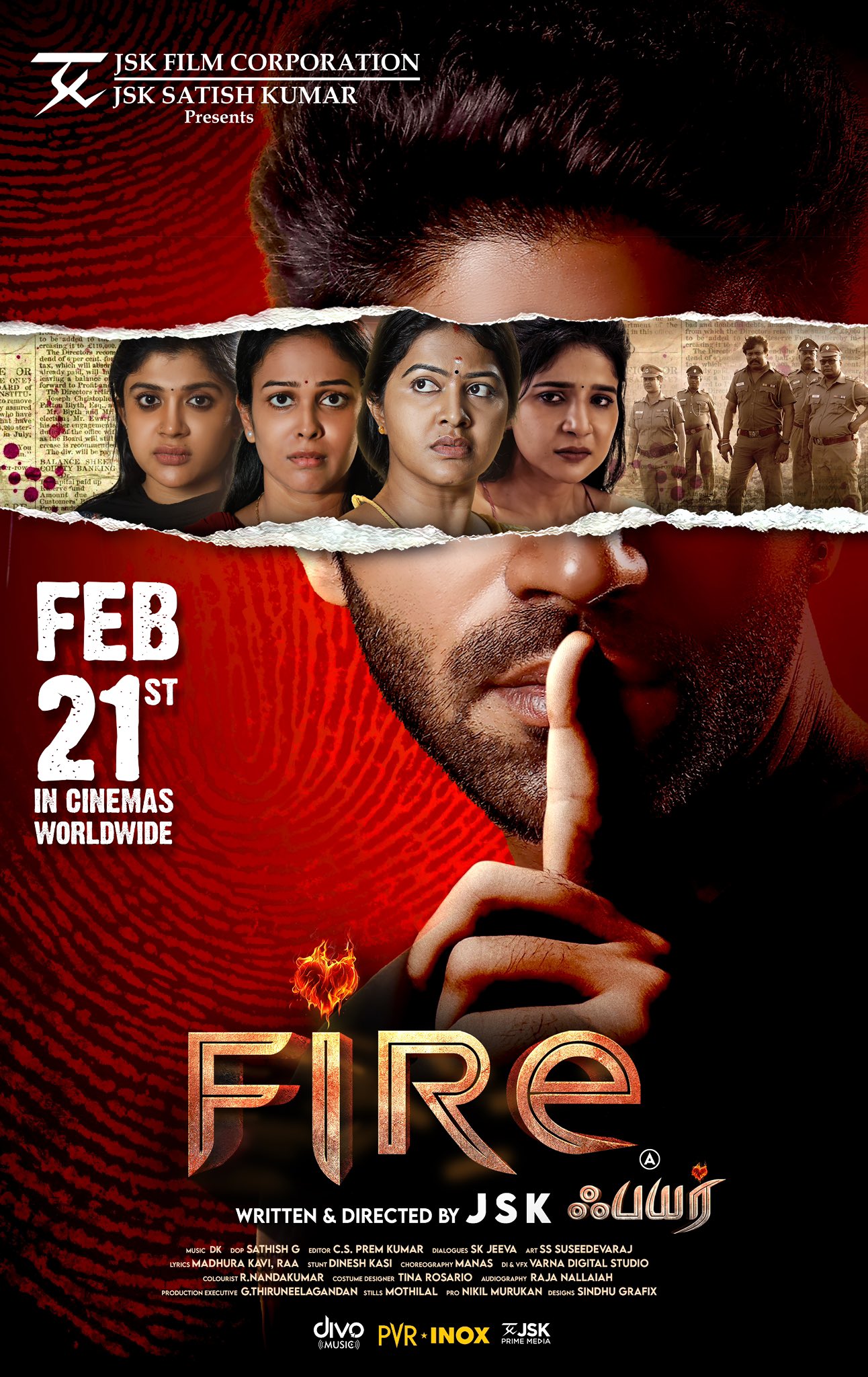 Fire Tamil Movie Release Poster