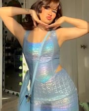 Hot Avneet Kaur in a Rainbow Corset Top and Mini Skirt Pictures 01
