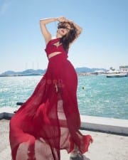 Red Hot Avneet Kaur in a Maroon Dress at French Riviera Photos 01