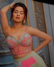 Sexy Avneet Kaur in Multicoloured Corset Lehenga Photo 01