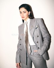 Actress Ananya Panday in a Grey Power Suit at the Indian Sports Honours Awards Pictures 04