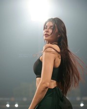 Actress Jacqueline Fernandez in a Black Slit Gown and Crop Top Photos 02