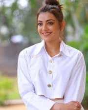 Actress Kajal Agarwal White Dress Pictures