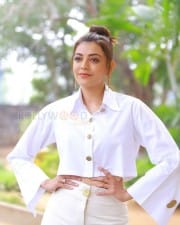 Actress Kajal Agarwal White Dress Pictures