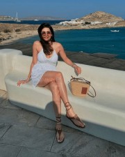 Actress Karishma Tanna Holidaying in a White Mini Dress Pictures 03