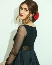 Actress Kriti Sanon in a Black Gown with Transparent Sleeves Photo 01