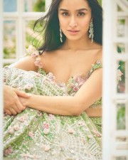 Angelic Beauty Shraddha Kapoor in a Pastel Coloured Floral Lehenga Photoshoot Stills 02