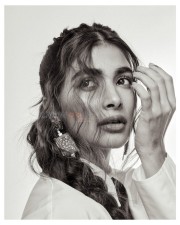 Beautiful Actress Pooja Hegde Black and White Photos 03