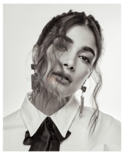 Beautiful Actress Pooja Hegde Black and White Photos 05