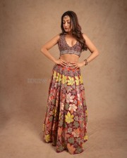 Beautiful Catherine Tresa in an Embroidered Plunge Neckline Lehenga Photos 03