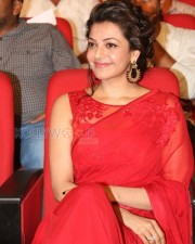 Beautiful Kajal Agarwal Red Saree Photos