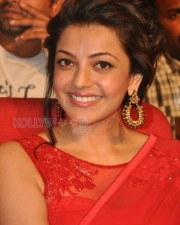 Beautiful Kajal Agarwal Red Saree Photos