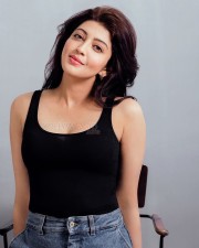 Beautiful Pranitha Subhash in a Black Crop Top and Blue Denim Jeans Pictures 02