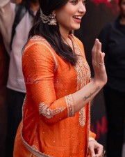 Beautiful Rashmika Mandanna at Chhaava Promotions in Chitra Cinemas Photos 02