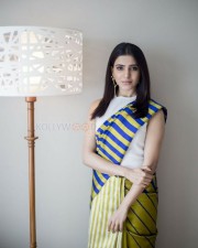 Beautiful Samantha standing next to a lampshade 01