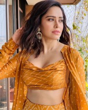 Chhorii 2 Actress Nushrratt Bharuccha in a Mustard Lehenga Set Photos 02