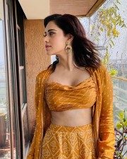 Chhorii 2 Actress Nushrratt Bharuccha in a Mustard Lehenga Set Photos 04