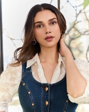 Chic Aditi Rao Hydari in a Stylish Denim Dungaree Pictures 06