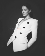 Chic Ananya Panday in a Black and White Blazer with Biker Shorts Pictures 03