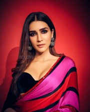 Colorful Kriti Sanon in a Vibrant Manish Malhotra Saree Photos 04