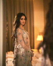 Contemporary Beauty Ananya Panday in a Shimmery Netted Sequin Saree with Floral Embellishments and Sleek Bralette Blouse Pictures 03